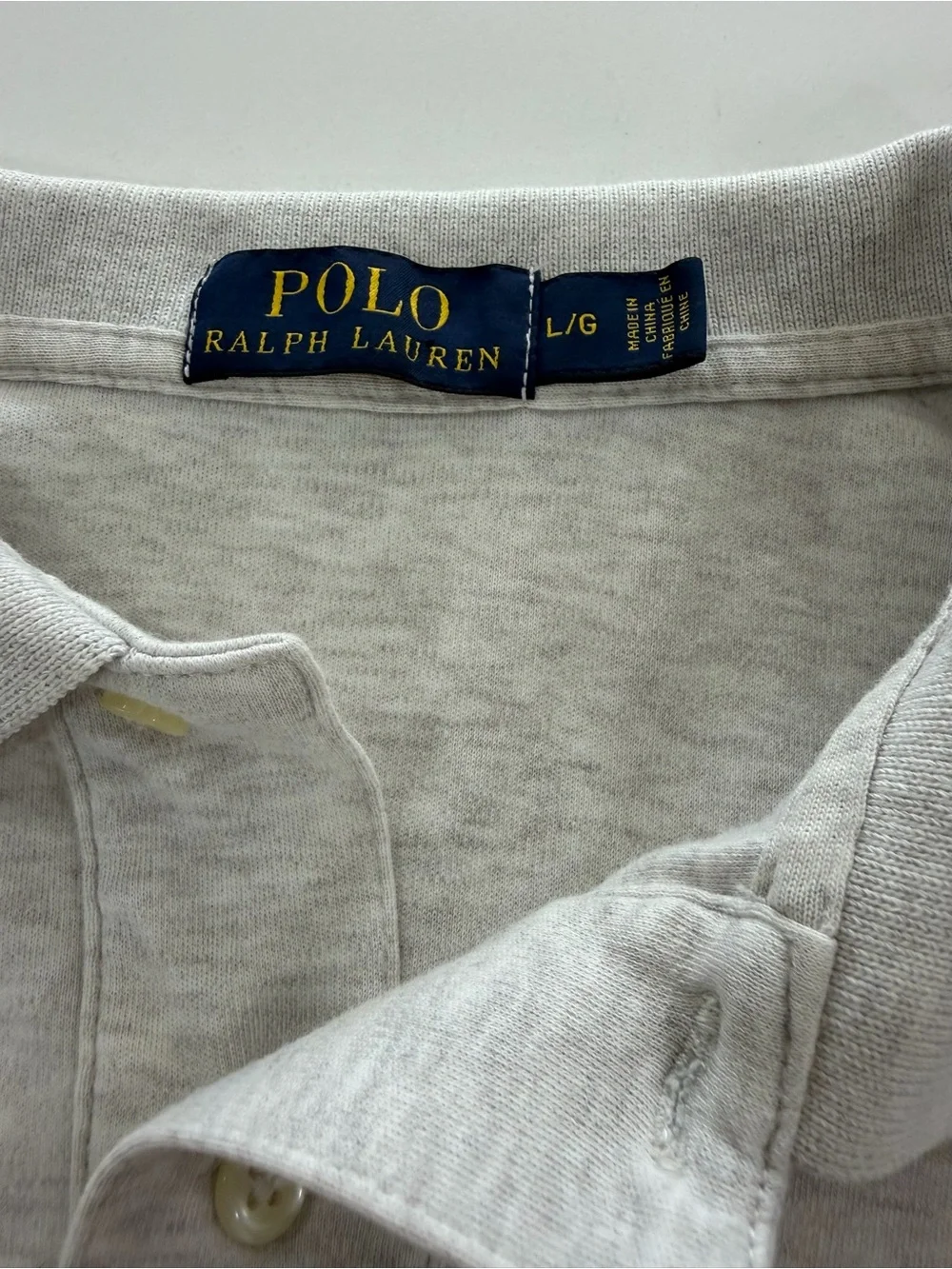 Polo Ralph Lauren Men's Large Heather Gray Short Sleeve Polo Shirt Classic Fit